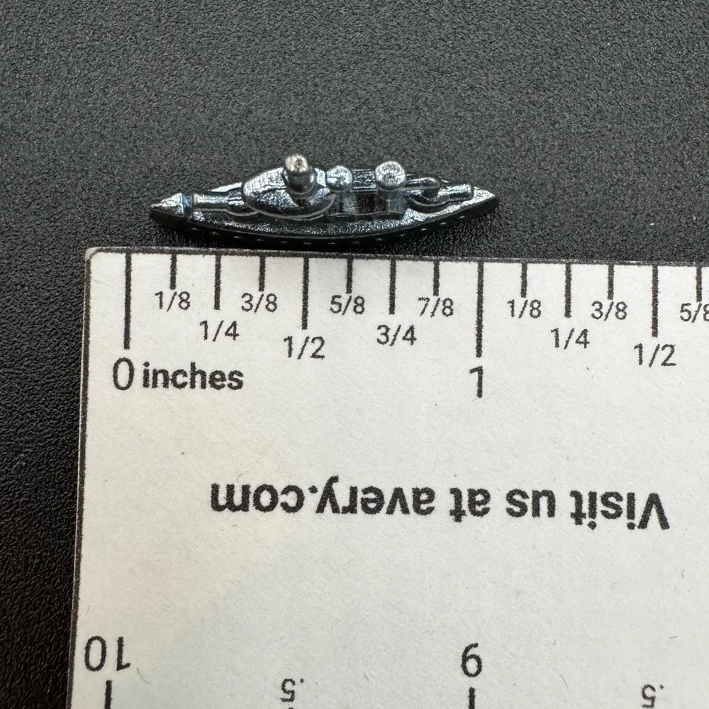 Miniature Monopoly Battleship Game Replacement Silver Ship Figurine